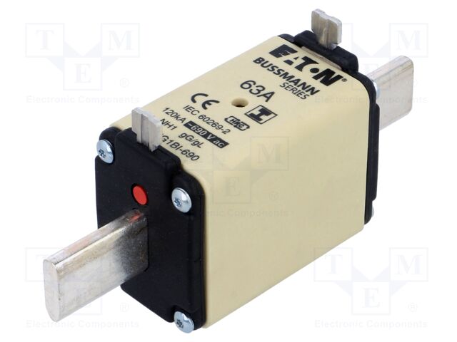 Fuse: fuse; gG,gL; 63A; 690VAC; industrial; NH3