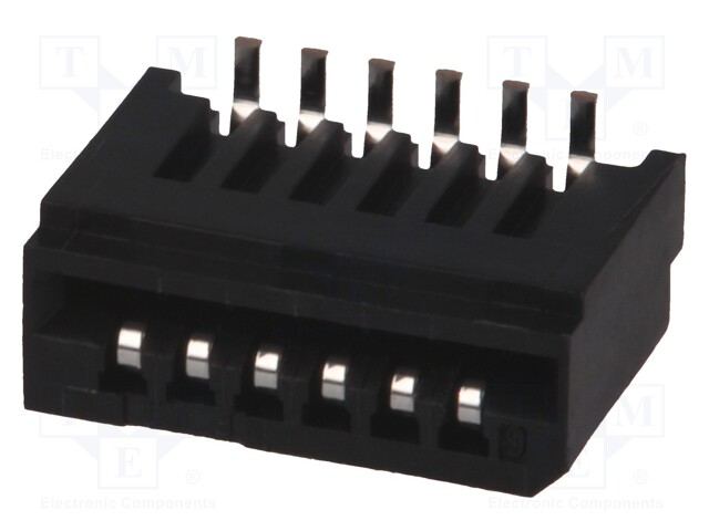 Connector: FFC (FPC); vertical; PIN: 6; NON-ZIF; SMT; 0.5A; -25÷85°C