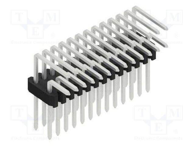 Connector: pin strips; pin header; male; PIN: 26; 1.27mm; THT; 2x13