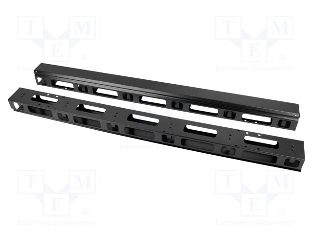 Cable organizer; 27U; black; vertical