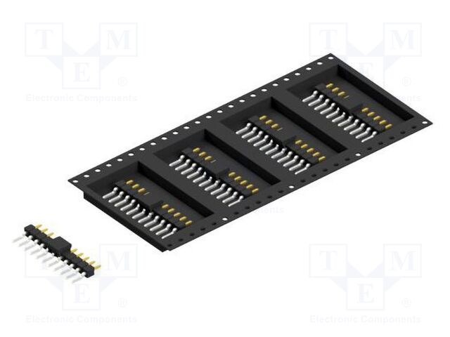 Connector: pin strips; pin header; male; PIN: 11; 2.54mm; SMT; 1x11