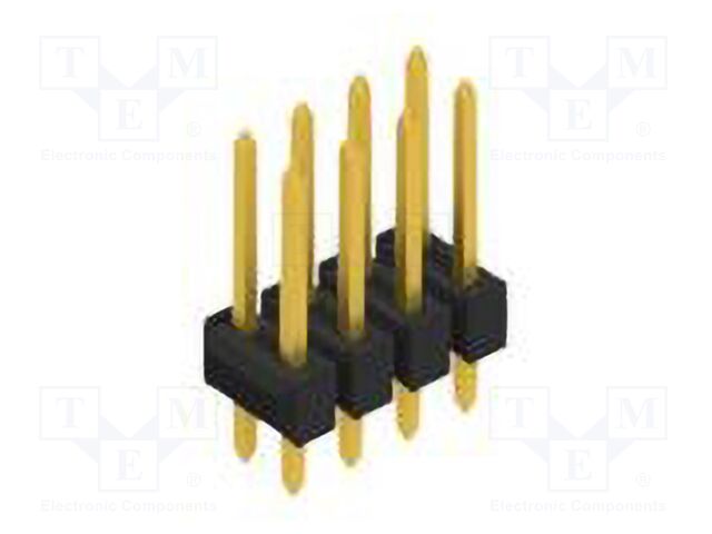 Connector: pin strips; pin header; male; PIN: 8; 2.54mm; THT; 2x4