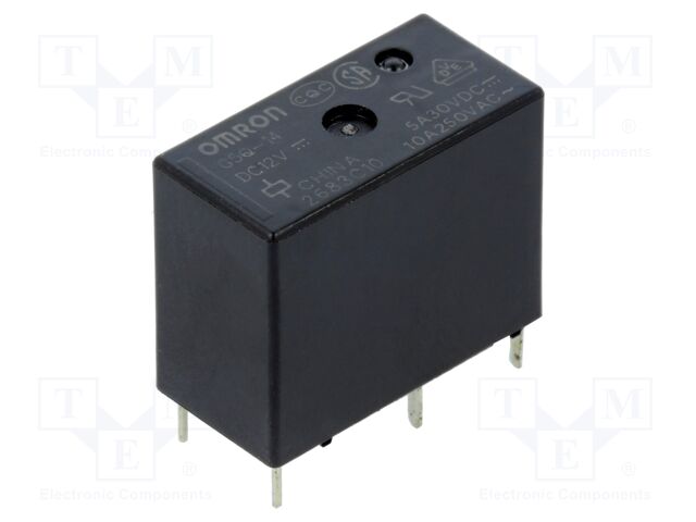 Relay: electromagnetic; SPDT; Ucoil: 12VDC; Icontacts max: 10A
