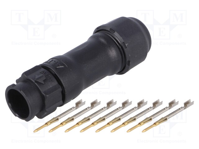 Connector: circular; male; plug; crimped; PIN: 8; 22AWG÷20AWG; IP68