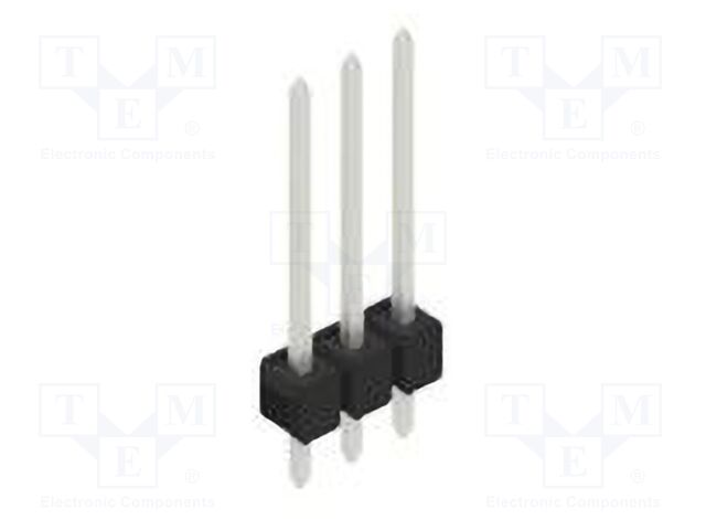 Connector: pin strips; pin header; male; PIN: 3; 2.54mm; THT; 1x3