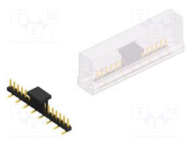 Connector: pin strips; pin header; male; PIN: 16; 2mm; SMT; 1x16
