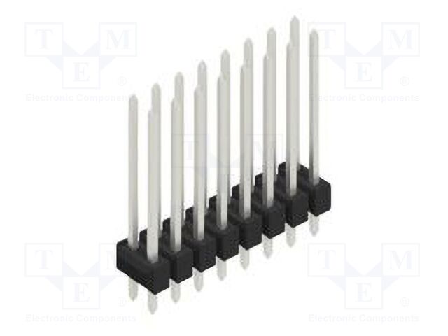 Connector: pin strips; pin header; male; PIN: 16; 2.54mm; THT; 2x8