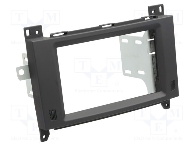Radio frame; Mercedes; 2 DIN; black/rubber-touch