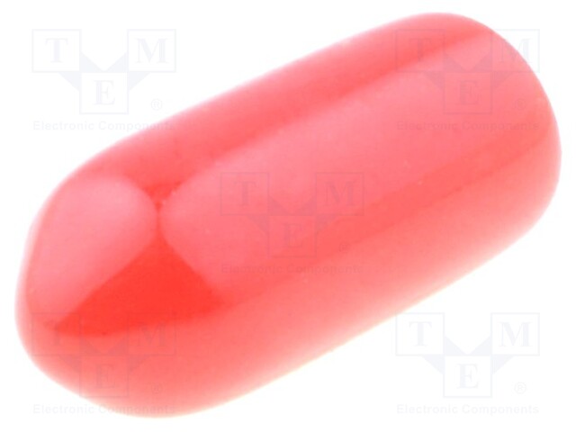 Cap; Body: red; Øint: 3.2mm; Mat: soft PVC; L: 10mm; Wall thick: 0.8mm