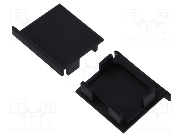 Cap for LED profiles; black; LOKOM