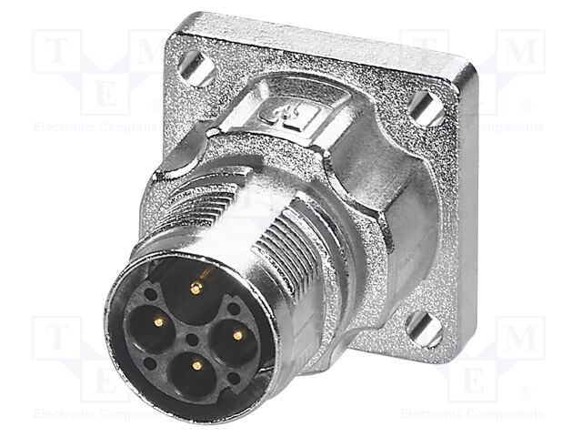 Connector: M17; socket; M17 PRO; PIN: 4(3+1); 630V; 20A; IP67; 3+PE