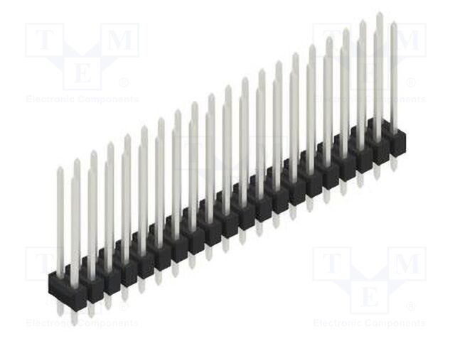 Connector: pin strips; pin header; male; PIN: 40; 2.54mm; THT; 2x20