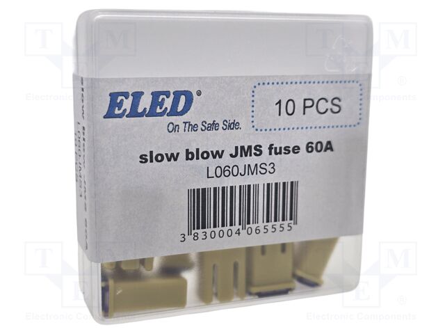 Fuse: fuse; 60A; automotive; 10.7mm; 10.7x7.7x17.5mm