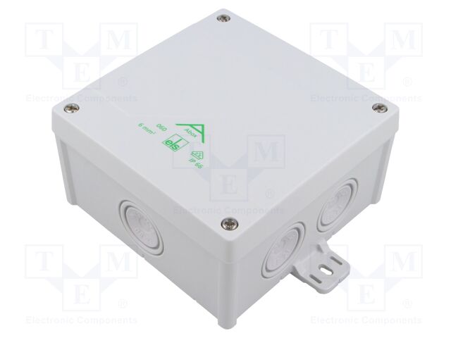 Enclosure: junction box; X: 127mm; Y: 127mm; Z: 70mm; IP66; grey; ABOX