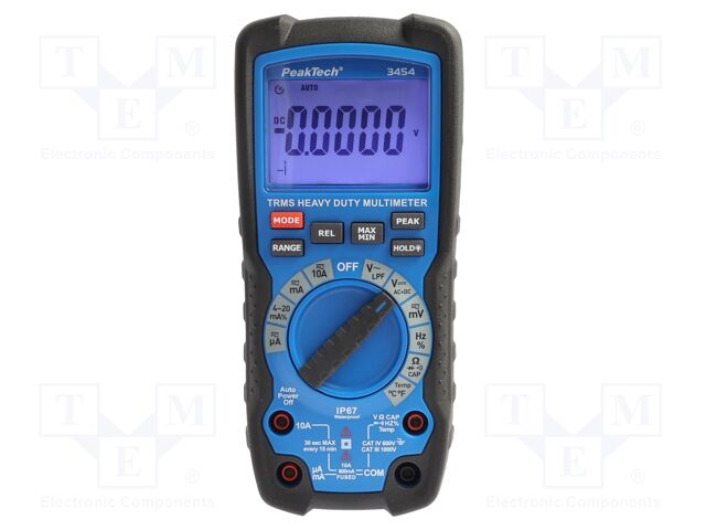 Digital multimeter; Bluetooth; LCD; 4,75 digit (50000); True RMS