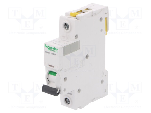 Circuit breaker; 230VAC; Inom: 25A; Poles: 1; DIN; Charact: D; 10kA