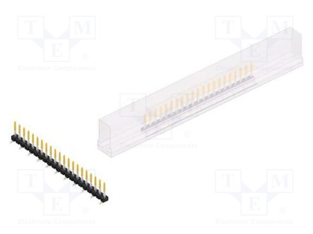 Connector: pin strips; pin header; male; PIN: 21; 2.54mm; SMT; 1x21