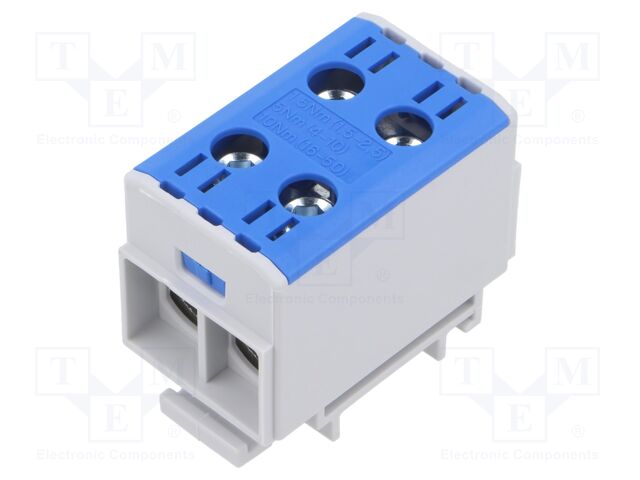 Splice terminal: distribution block; for DIN rail mounting