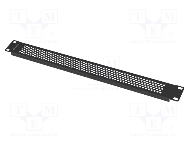 Stopper; 1U; black; Standard: 19"; perforated