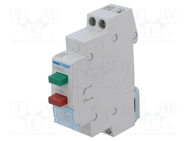 Module: pushbutton switch; 230VAC; 16A; DIN; monostable