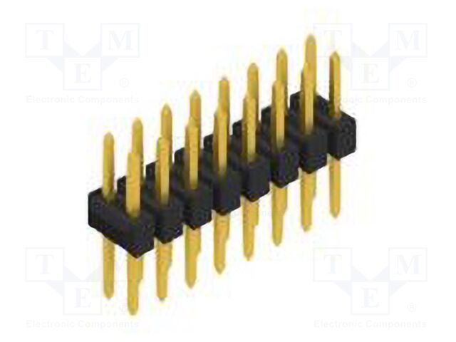 Connector: pin strips; pin header; male; PIN: 16; 2.54mm; THT; 2x8