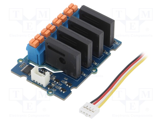 Module: relay; Channels: 4; 5VDC; max.250VAC; 2A; screw; Grove