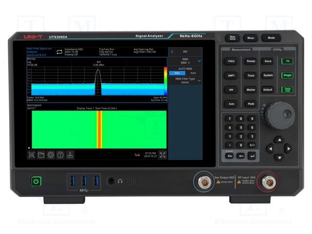 Spectrum analyzer; 9kHz÷6GHz; HDMI,LAN,USB; Resolution: 1Hz