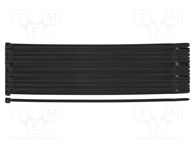 Cable tie; L: 300mm; W: 4.8mm; black; 100pcs; EXTREME