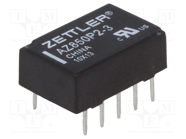 Relay: electromagnetic; DPDT; Ucoil: 3VDC; 0.5A/125VAC; 1A/30VDC