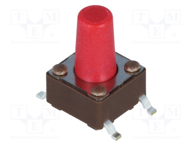 Microswitch TACT; SPST-NO; Pos: 2; 0.05A/12VDC; SMT; none; 2.6N