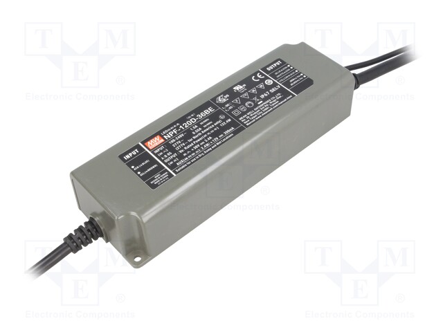Power supply: switched-mode; LED; 122.4W; 21.6÷36VDC; 3.4A; IP67