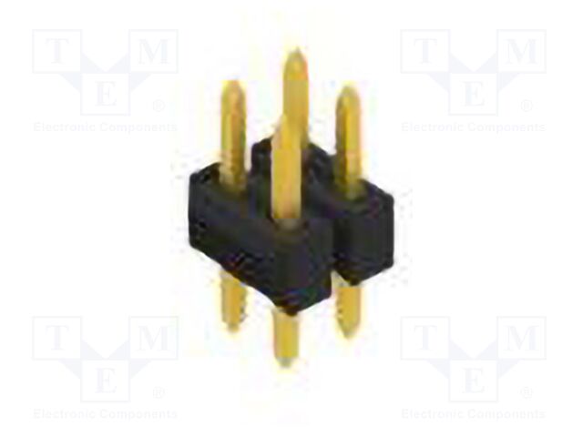 Connector: pin strips; pin header; male; PIN: 4; 2.54mm; THT; 2x2