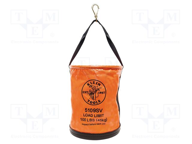 Bag; tool case; orange-black; vinyl; Ø300x381mm
