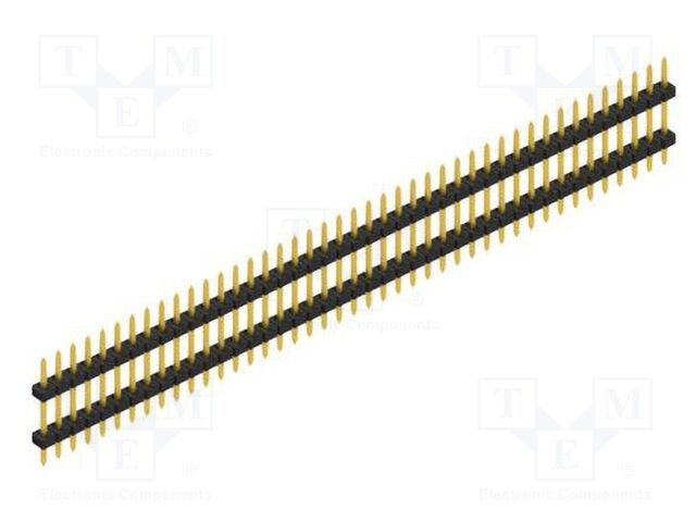 Connector: pin strips; pin header; male; PIN: 43; 2mm; THT; 1x43