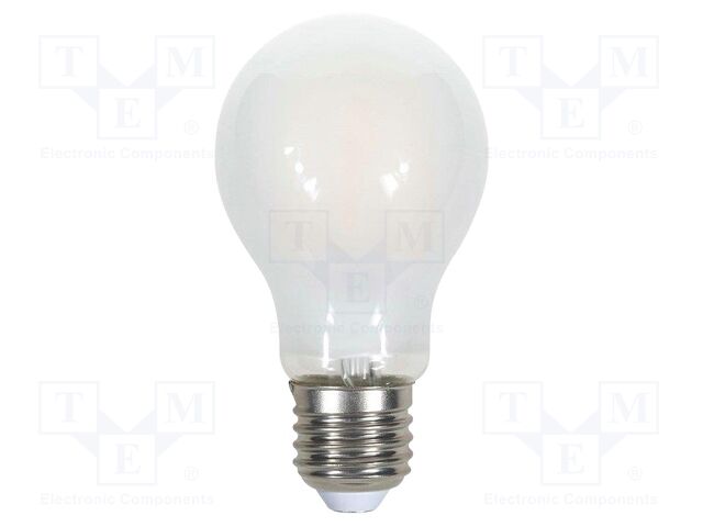LED lamp; white warm; E27; 220÷240VAC; 840lm; P: 7W; 300°; 2700K