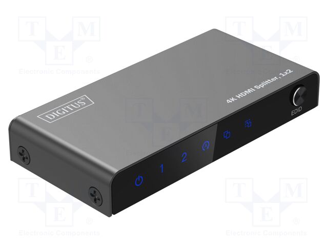 Splitter; HDMI 2.0; black; Input: HDMI socket,USB B micro socket