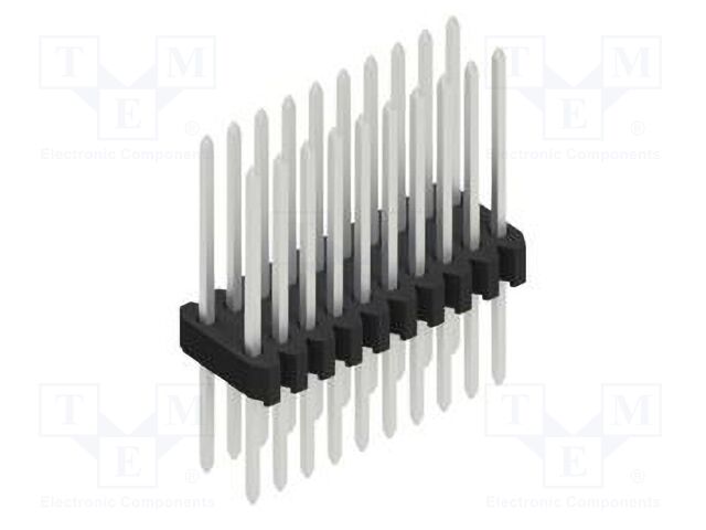 Connector: pin strips; pin header; male; PIN: 20; 1.27mm; THT; 2x10