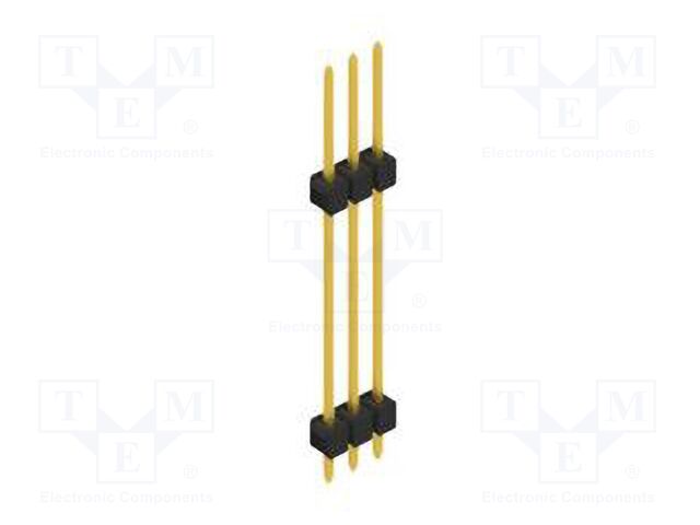 Connector: pin strips; pin header; male; PIN: 3; 2.54mm; THT; 1x3