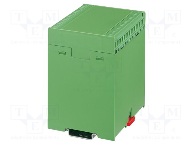 Enclosure base; green; UL94HB; EG 90; for DIN rail mounting