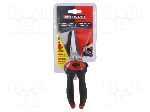 Cutters; 205mm; ergonomic two-component handles; straight