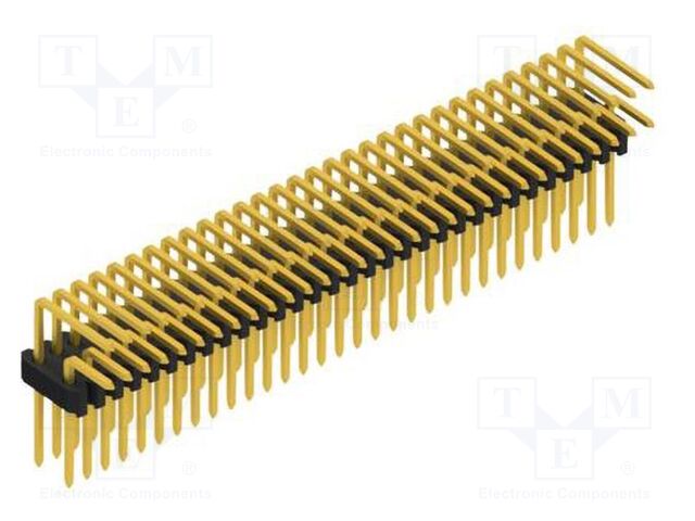 Connector: pin strips; pin header; male; PIN: 62; 1.27mm; THT; 2x31