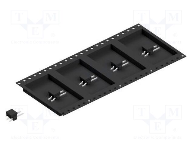Connector: pin strips; pin header; male; PIN: 2; 2.54mm; SMT; 1x2