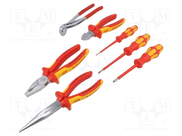 Kit: general purpose; Pcs: 7; Application: for electricians; bag