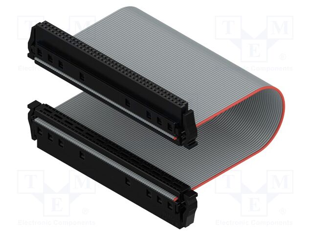 Ribbon cable with IDC connectors; Contacts ph: 1.27mm; PIN: 2x40