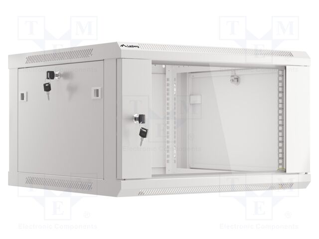Enclosure: rack cabinet; Standard: 19"; 6U; grey; Z: 600mm; X: 600mm