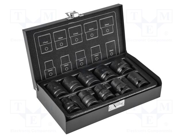 Socket; socket spanner; Mounting: 1/2"; 10pcs.