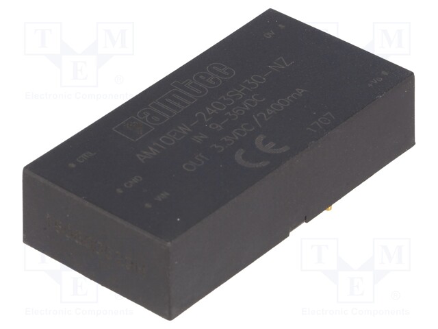 Converter: DC/DC; 10W; Uin: 9÷36V; 3.3VDC; Iout: 2.4A; 2"x1"; 24g