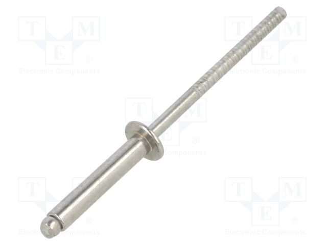 Rivet; A2 stainless steel; Rivet diam: 3mm; L.rivet: 16mm