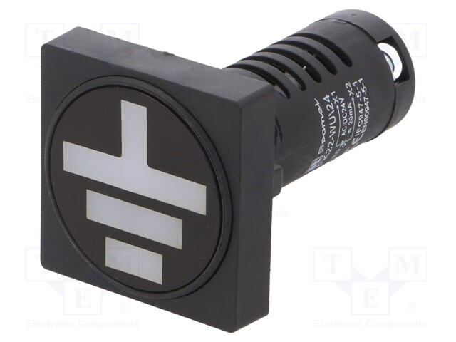 Earting indicator; 22mm; PK22; -25÷70°C; IP54; 24VAC; 24VDC; 22mm