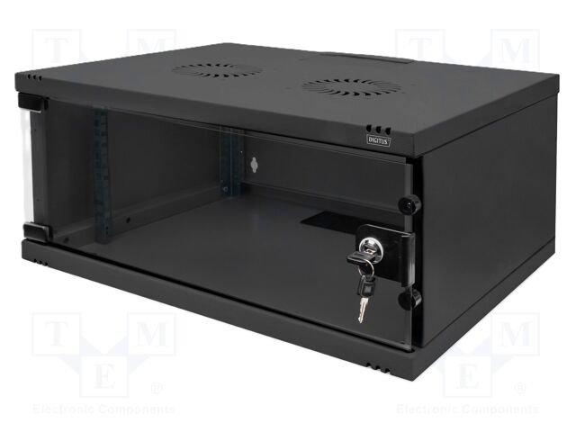 Enclosure: rack cabinet; Standard: 19"; SOHO; 4U; black; Z: 241mm
